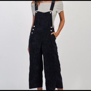 Pink blush corduroy overalls